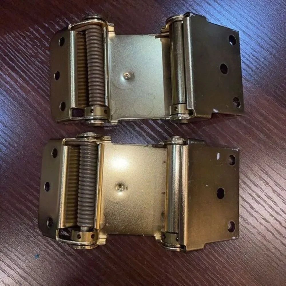 National Hardware N100-049 Satin Brass Double-Acting Spring Hinge 3‎ L x 3 W in.